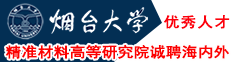 烟台大学精准材料高等研究院诚聘海内外优秀人才