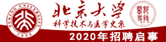 北京大学科学技术与医学史系2020年招聘启事